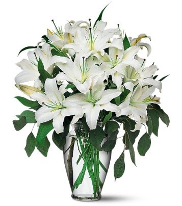  Ankara internetten çiçek satışı  4 dal kazablanka ile görsel vazo tanzimi