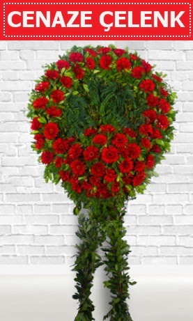 Kırmızı Çelenk Cenaze çiçeği  Ankara hediye çiçek yolla 