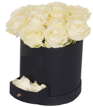Kutu içerisinde 18 adet beyaz gül  Ankara çiçek gönderme sitemiz güvenlidir 
